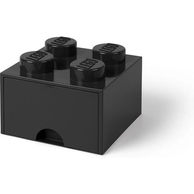Lego - Opbergbox Bureaulade Brick 4 - Kunststof - Zwart