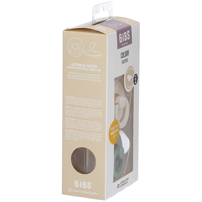 BIBS Colour Fopspeen - 6-18 mnd - 2-pack - Anatomisch - Ivory/Sage