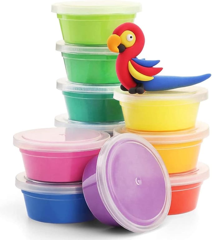 Hey Clay - Creatieve plastic set massa -Set van 15 stuks - Knutselpakket