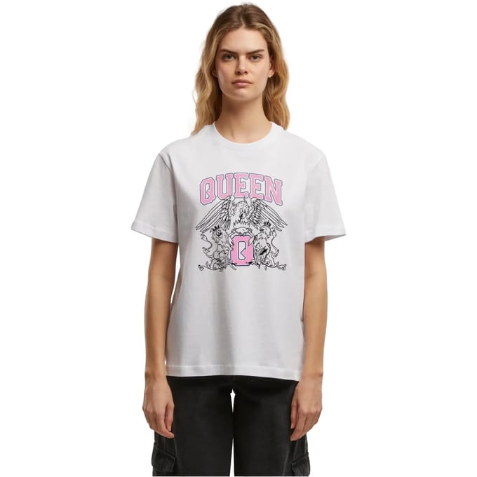 T-shirt dames Merchcode Queen Crest College