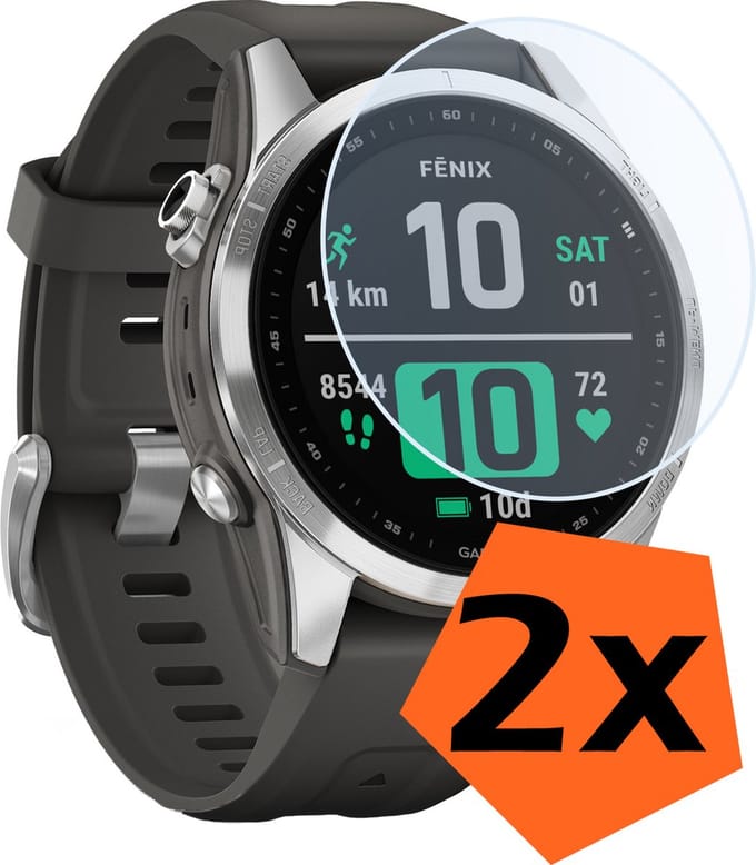 Screenprotector - Geschikt voor Garmin Fenix 7S Screenprotector Bescherm Glas - Screen Protector Geschikt voor Garmin Fenix 7S Screenprotector Tempered Glass - 2 PACK