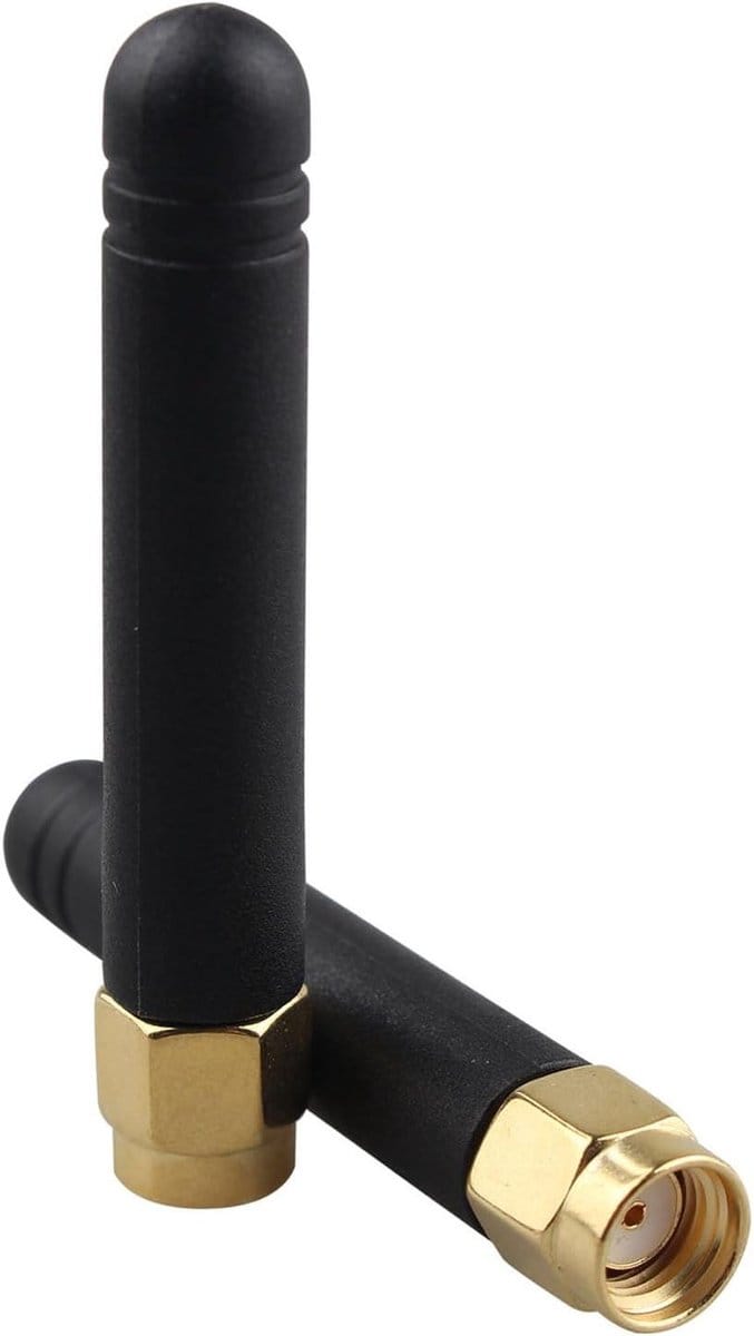 Mini WLAN Antenne - Dual Band - Netwerk Verbeteren - 3dBi Omnidirectioneel - 2 Stuks - Zwart