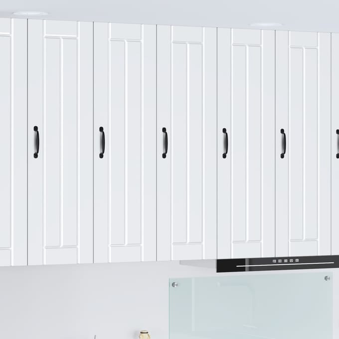 vidaXL - Wandkast - LUCCA - Wit - 30 - x - 31 - x - 100 - cm - Bewerkt - hout