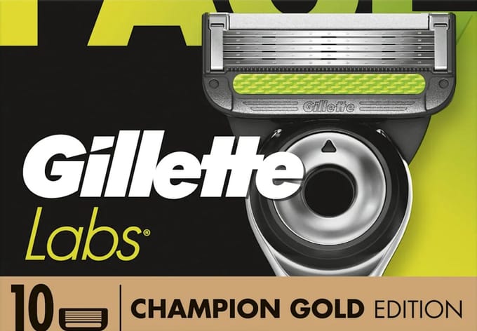 GILLETTE LABS 10 ST CHAMPION GOLD EDITION