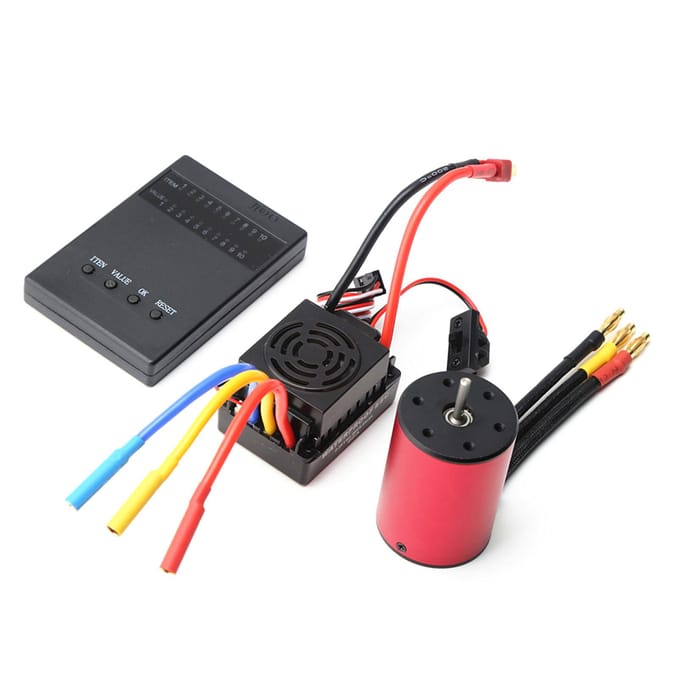Moteur sans balais 3100KV, moteur étanche 3650 avec carte de programmation ESC sans balais 60A 5.8V 3A BEC 2300kv multicolore