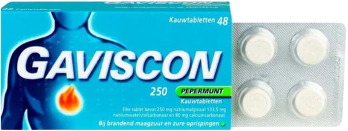 Gaviscon Kauwtabletten Pepermunt - 3 x 48 tabletten