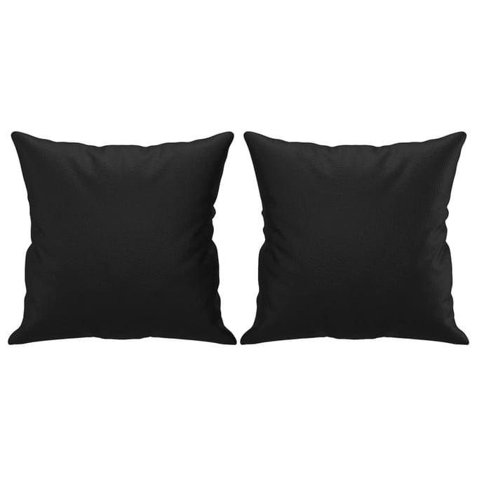 Vidaxl Decoratieve Kussens, 2 Stuks, Zwart, 40X40 Cm, Kunstleer
