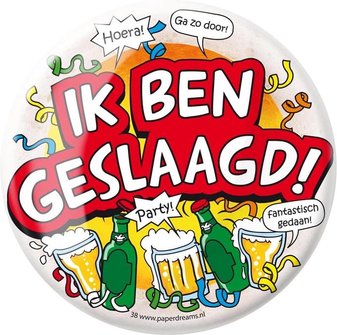 Paperdreams - Button XL - Geslaagd