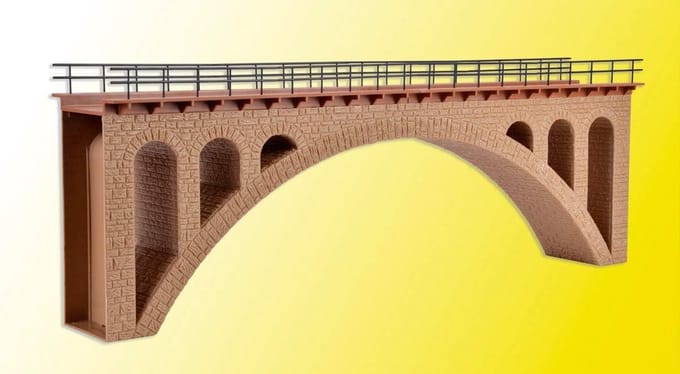 Rechte Bakstenen Brug - Modelbouw Brug - Modelspoor H0 - Gedetailleerd Steenpatroon - 360x60x105 mm