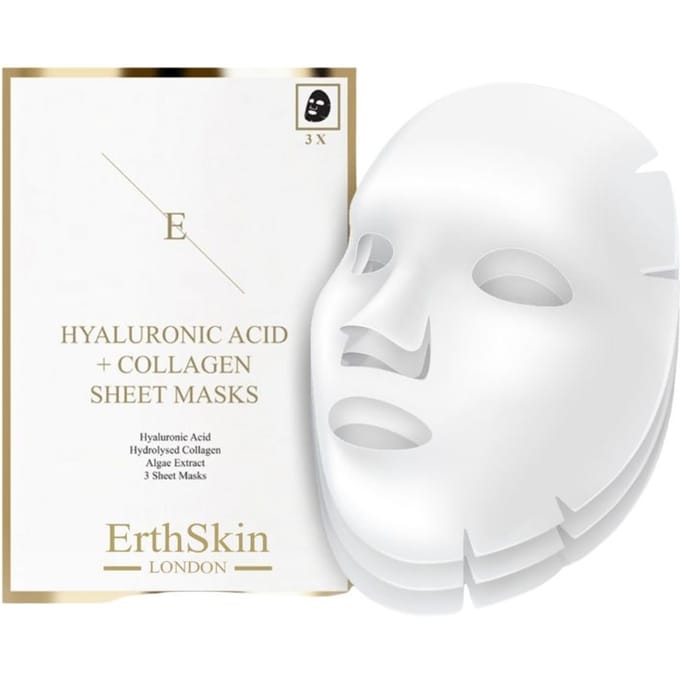 ErthSkin London Hyaluronzuur & collageen masker – 3 stuks