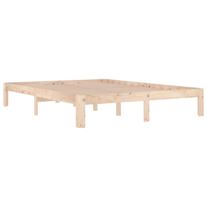 vidaXL - Bedframe - massief - hout - 150x200 - cm