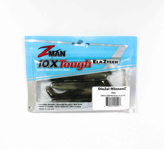 Leurre souple Zman Diezel MinnowZ 4 pouces 5/paquet Ayu (5223) blue