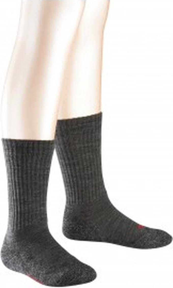 FALKE Active Warm dik ademend wol functioneel materiaal sokken kinderen grijs - maat 27-30