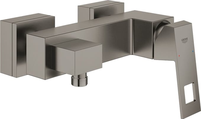 Grohe Eurocube douchekraan z. omstel m. koppelingen HOH=15cm brushed hard graphite