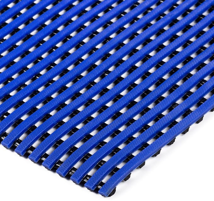 Rubbermagazijn - Roostermat - Blauw - Lengte = 2 meter - Breedte 0,6 meter - Drainagemat - Antislipmat voor kleedruimtes