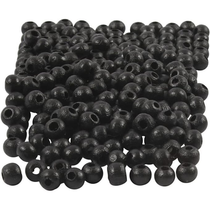 Creativ Company Wooden Beads Black 150pcs.