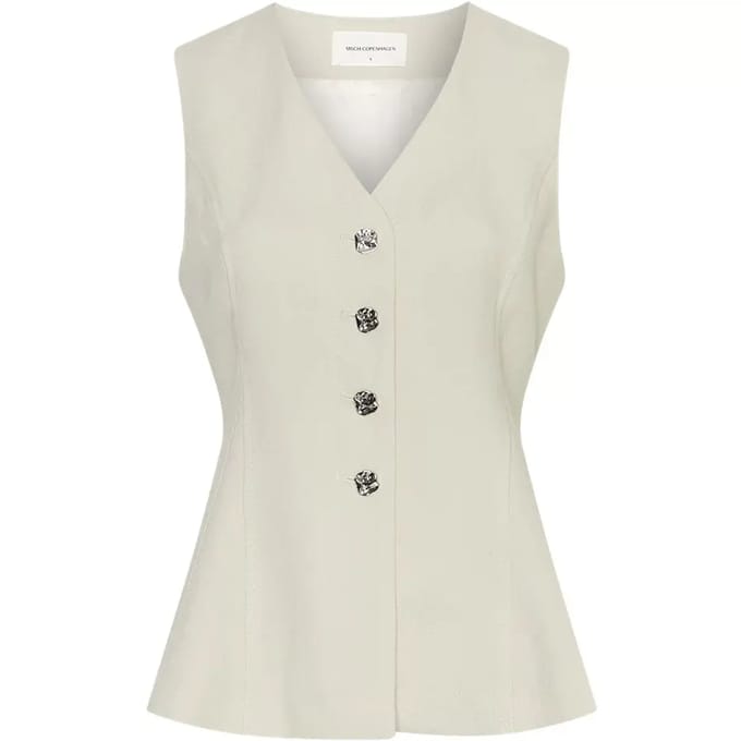 MSCH Copenhagen Mschesteriane Silver Waistcoat Blazers Dames - Beige - Maat M