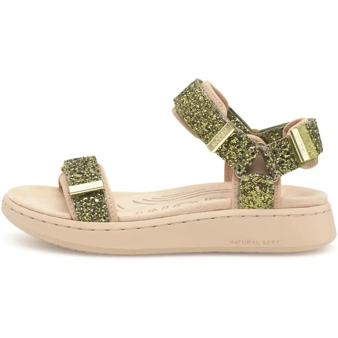 Woden Line Glitter Sandalen Groen EU 40 Vrouw