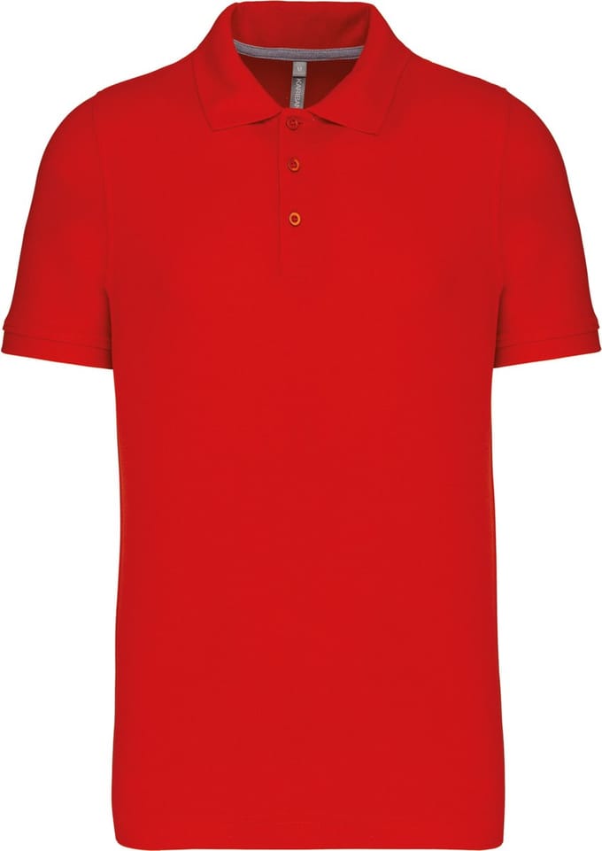 Herenpolo korte mouwen met knopen merk Kariban Rood - S