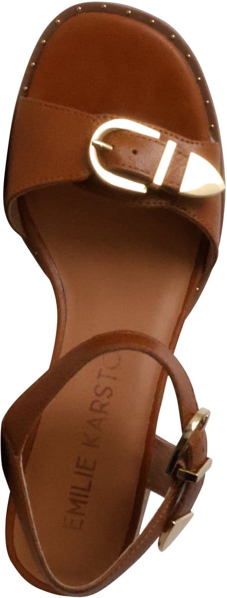 Keith leren sandalen met hak