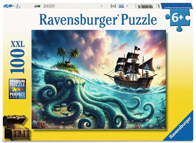 Ravensburger – De Schat van de Kraken – Kinderpuzzel – 100 XXL Stukjes