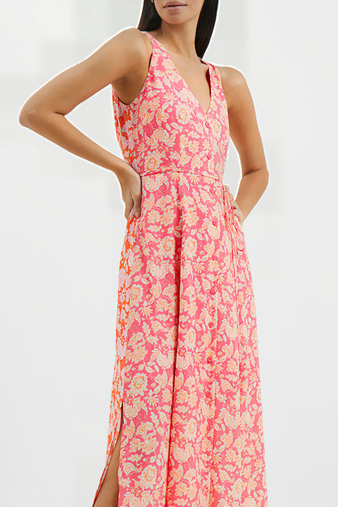 French Connection Cosette Verona Crepe Red Größe: 10 | Midikleider Outlet | Damen | Rot