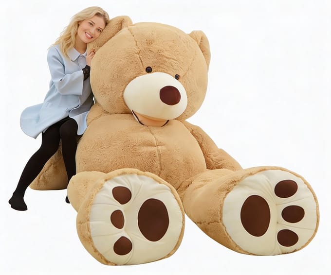 260 CM Teddybeer - Beer - Knuffel - Groot - Zelf Opvullen - Leeg