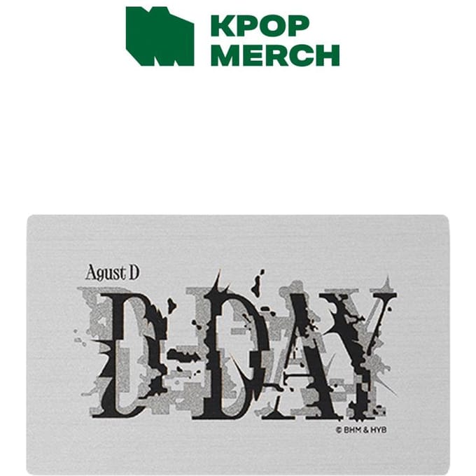 SUGA - Carte Photo Métallique (Août D JOUR J) 1ea white