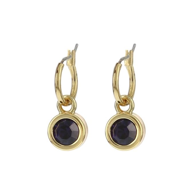 BIBA 80313 Oorhangers goud Purple Velvet