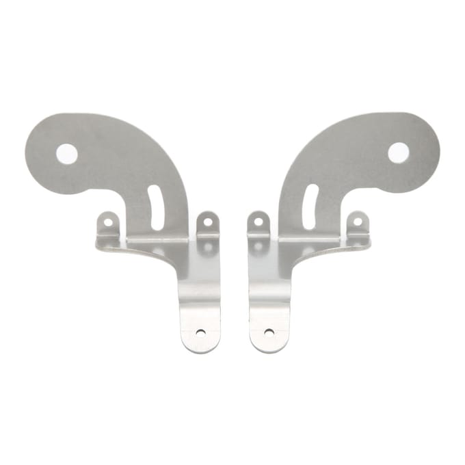 Support de montage de projecteur gauche droite en acier inoxydable chromé, remplacement pour Mini R50 R52 R53 2 pièces white