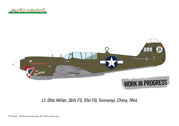 Eduard Dual Combo Royal Class Warhawk Plastic Modelbouwkit EDUR0025 1/48 P-40N (Vliegtuig) gray