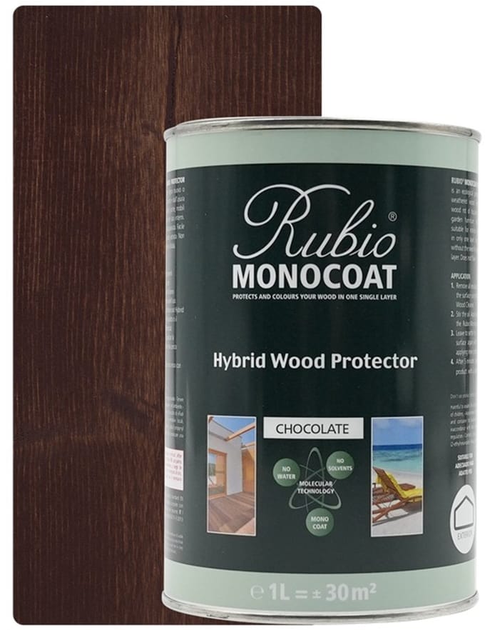 Rubio Monocoat Hybrid Wood Protector Chocolate 1L 124041