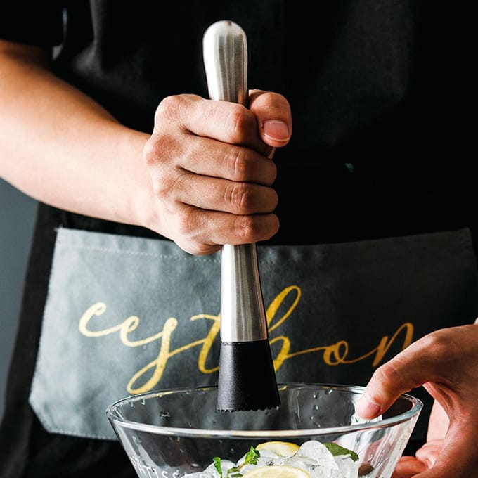 Praktische Roestvrijstalen Stamper Cocktail Muddler Duurzame IJsstamper Hamer Drankblender white