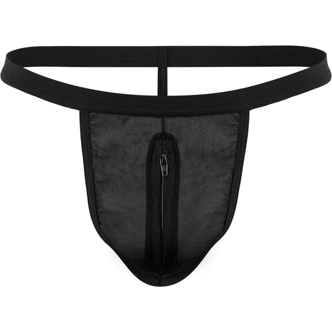 Amorable - Erotische Herenstring - Ritsje Voor - Zwart - One Size