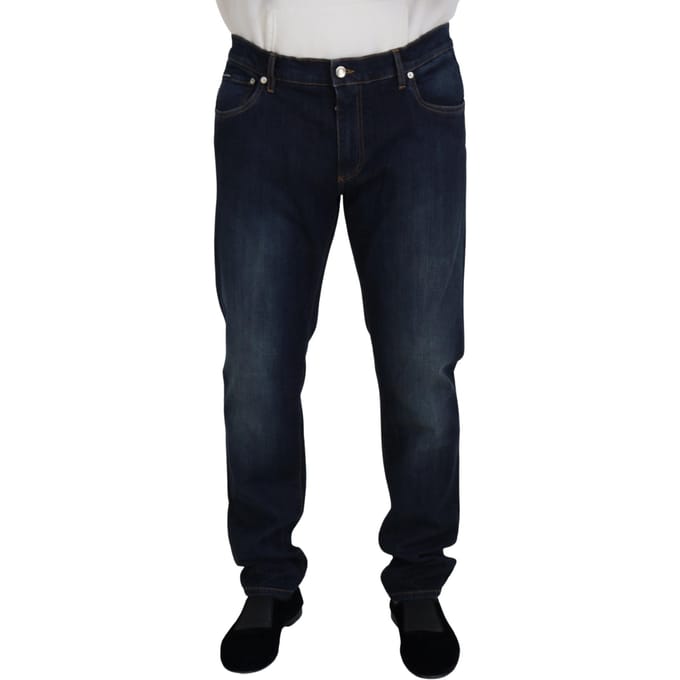 Rechtafsnijdende Donker Gewassen Jeans