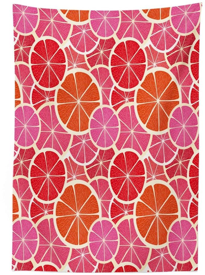 ABAKUHAUS Vruchten tafelkleed – Funky Grapefruit – 140x240 cm