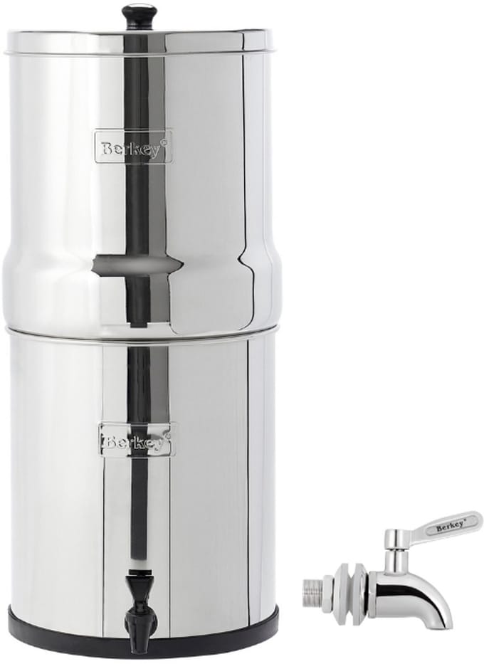 Big Berkey Set: Waterfilter 8,5L + RVS kraantje