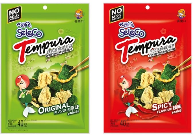 Mixpak Seleco Tempura Zeewier Chips (Original en spicy) 2x40Gr