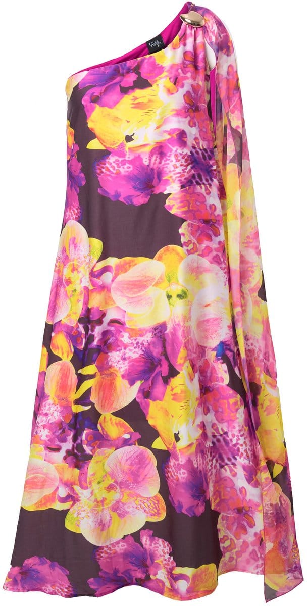 Ulla Popken - Dames - Maxi-jurk - Zomerbes - Maat 42+