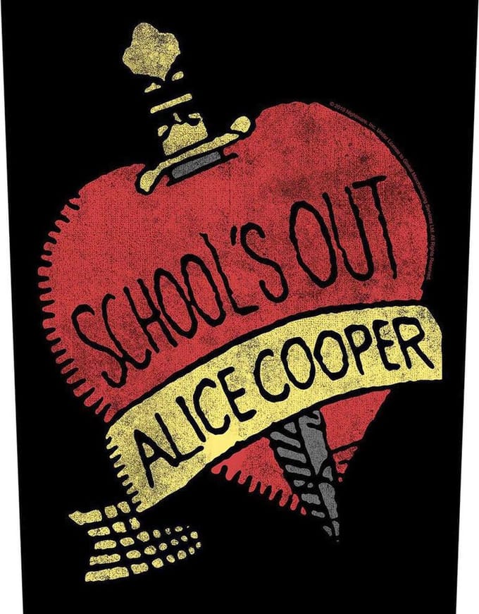 Alice Cooper - School's Out Rugpatch - Zwart