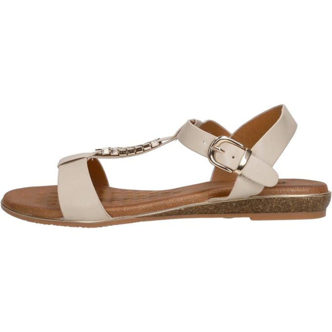 SUB55 Sandalen Plat Sandalen Plat - Beige - Maat 41