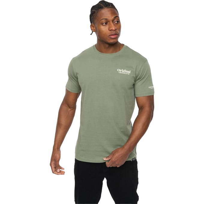 Crosshatch Heren Simtanks T-Shirt (Olijfgroen)