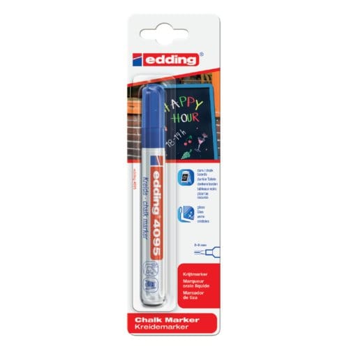 Krijtstift edding 4095 rond blauw 2-3mm blister | Blister a 1 stuk