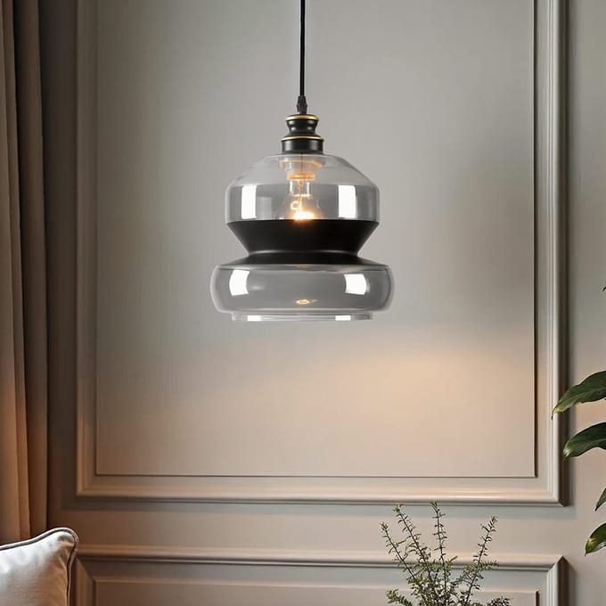 LumenXL 1-lichts hanglamp Sofie - breed glas