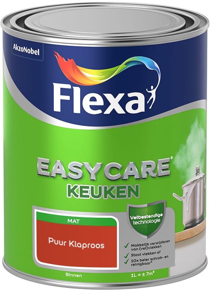Flexa - Easycare Keuken - Puur Klaproos - Mengverf - 1 L