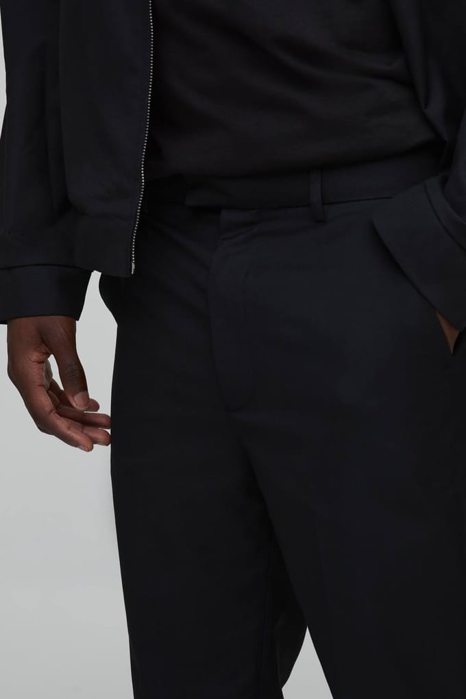 Pantalon Met Geperste Vouw En Rechte Pasvorm Uit Co-ord Set | Black | Size 30