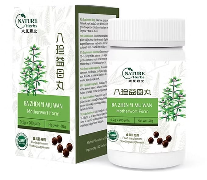 Motherwort Form - Ba Zhen Yi Mu Wan - Multivitamine,Menstruatie
