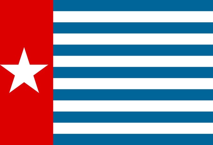 Vlag West Papoea / Morgenster 50x75cm