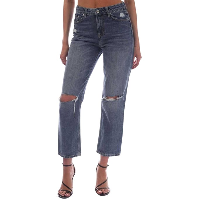 Gant Damesjeans van katoenen denim met een relaxte pasvorm (Blauw)