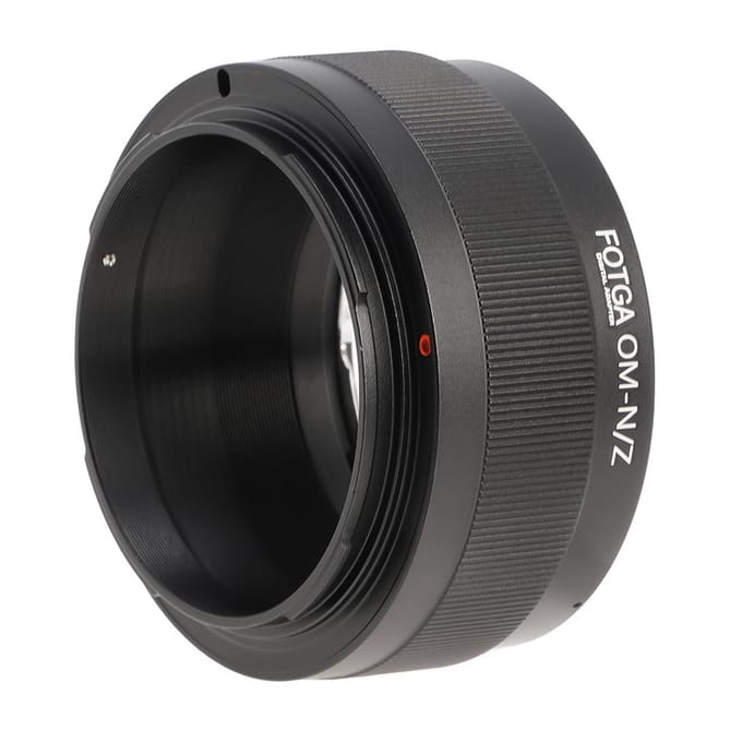 FOTGA Hoge Precisie Lens Mount Adapter Ring Aluminiumlegering Vervanging voor Olympus OM-Mount Lens zwart